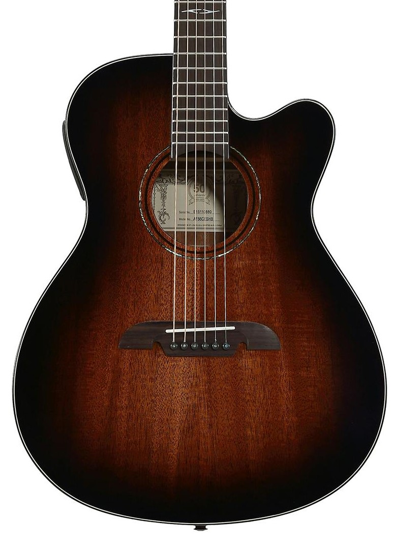 Alvarez AF66CESHB Artist OM/Folk Electro Acoustic Guitar in Shadowburst
